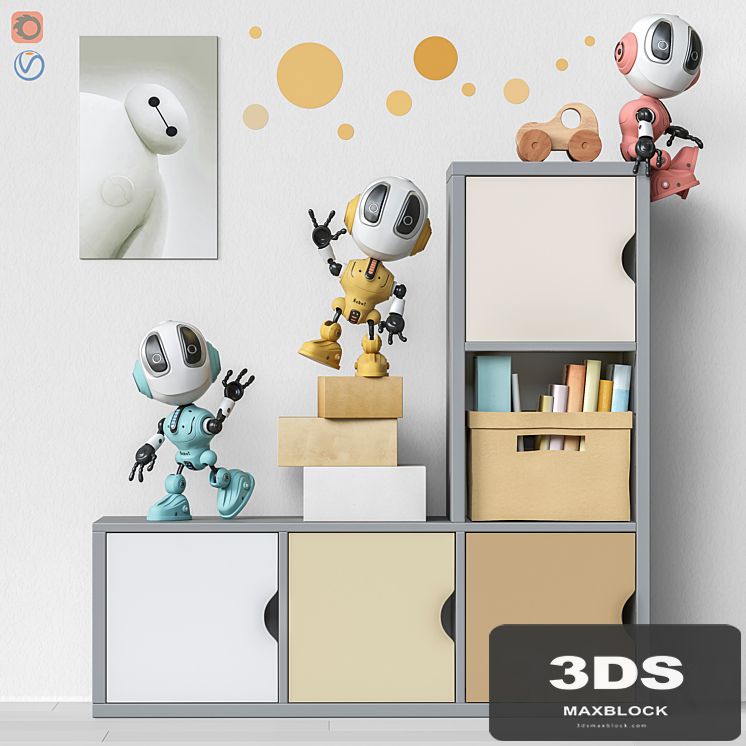 Toys and furniture set 68