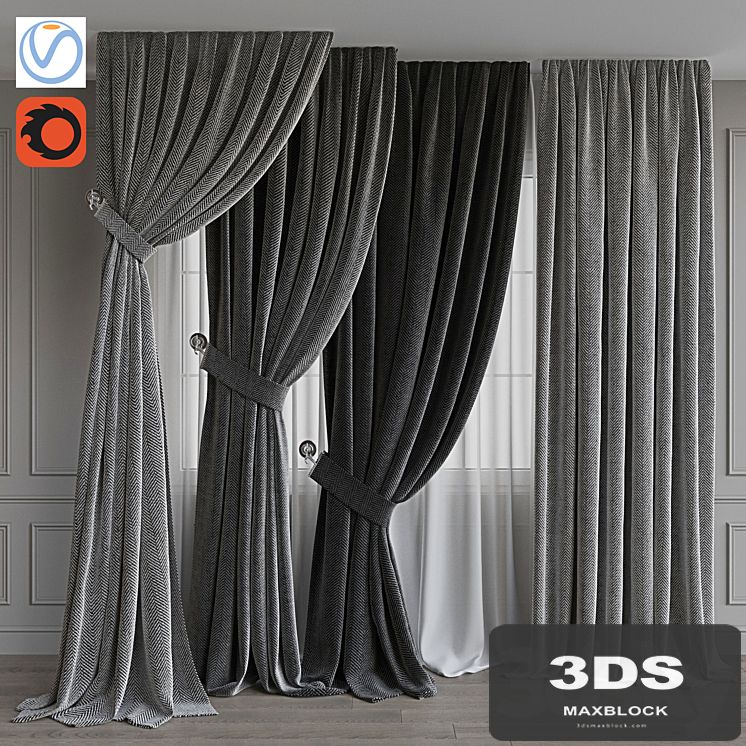 Set of portieres 38. Gray scale