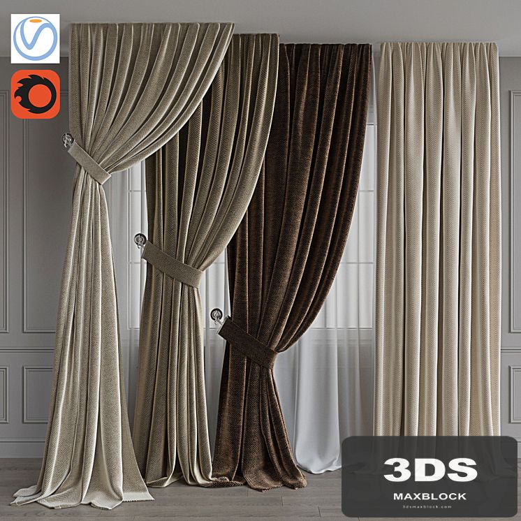 Set of portieres 39. Beige gamma