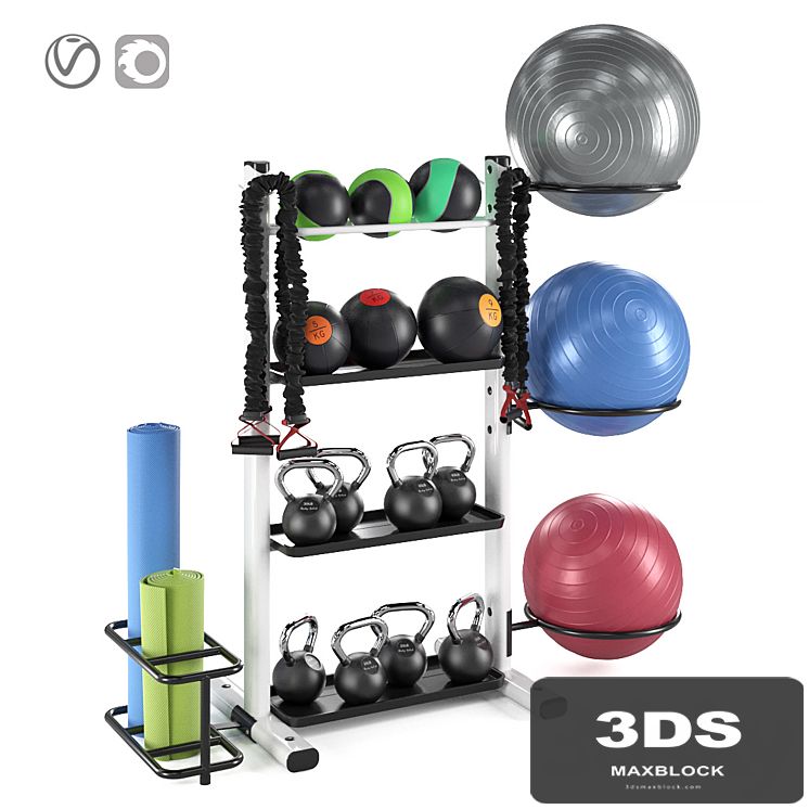 Fitness accessories rack