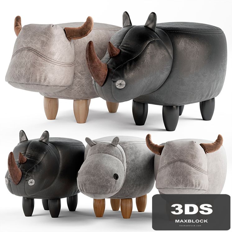 Set of children's poufs