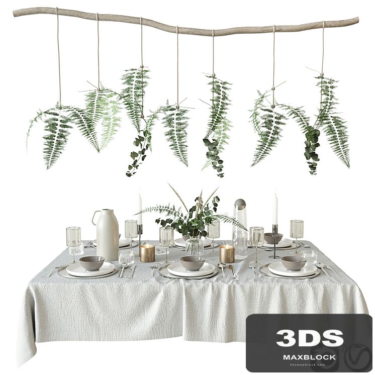 Tableware with fern