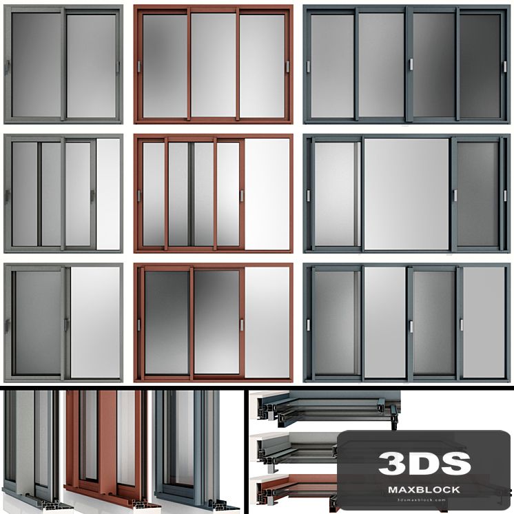 Sliding Stained Glass Aluminum Windows