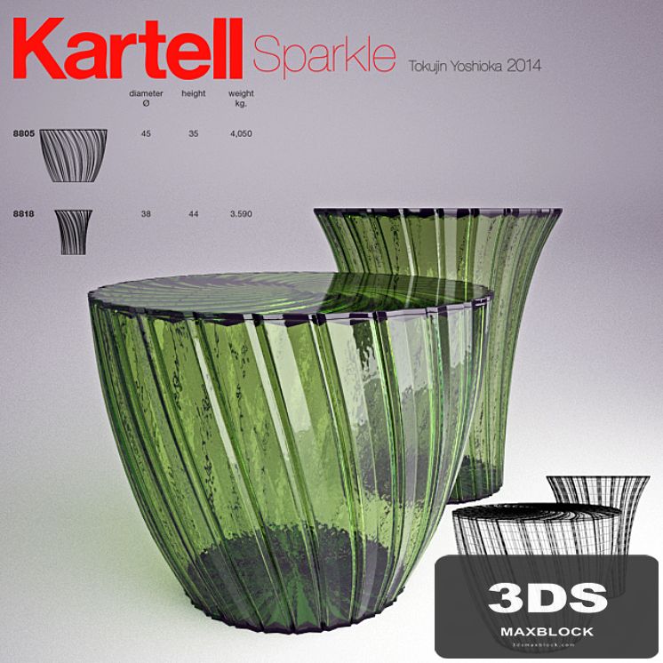 Kartell - Sparkle Table &amp; Stool