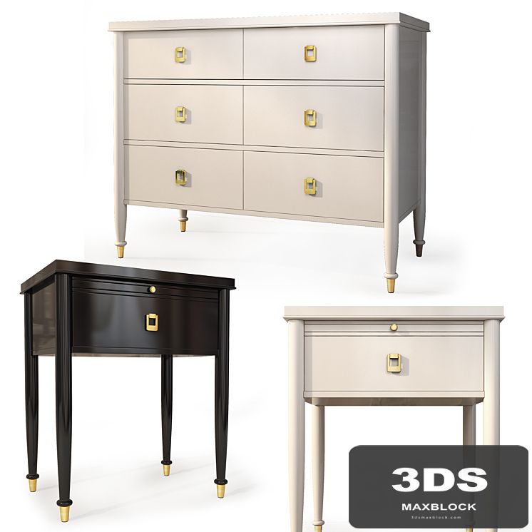 Chest and nightstand Lacourte. Dresser, nightstand by Williams Sonoma