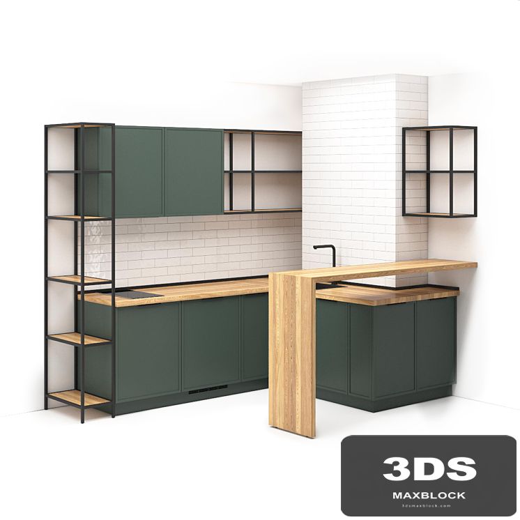 Small kitchen in studio apartment 02