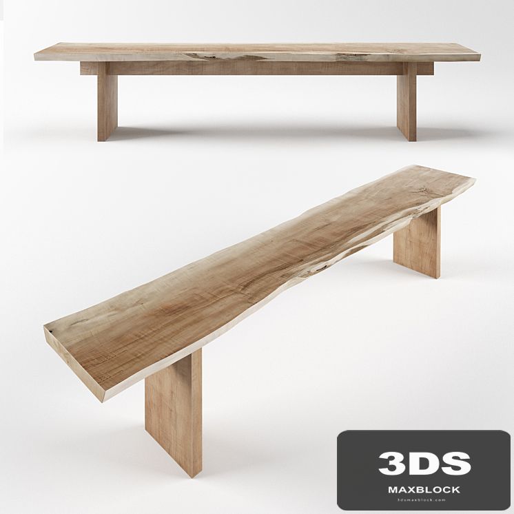 bench with "living edges" from the workshop IVAN CHUDOV