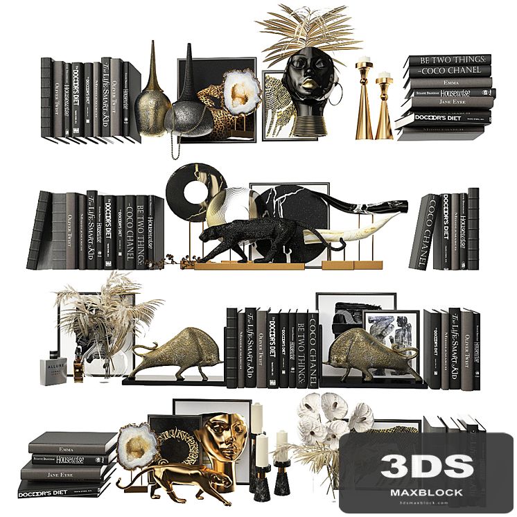 Decorative shelf filling set 7