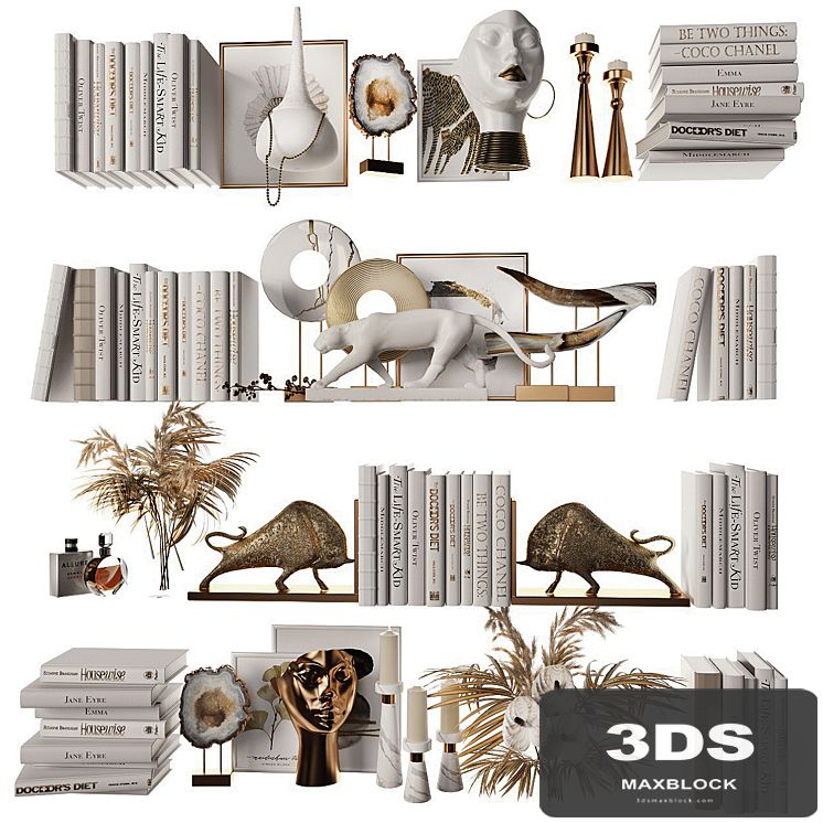 Decorative set for filling shelves 8