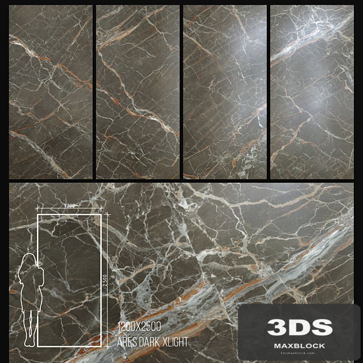 Ceramic Tile Urbatek Xlight 1200X2500 Ares Dark