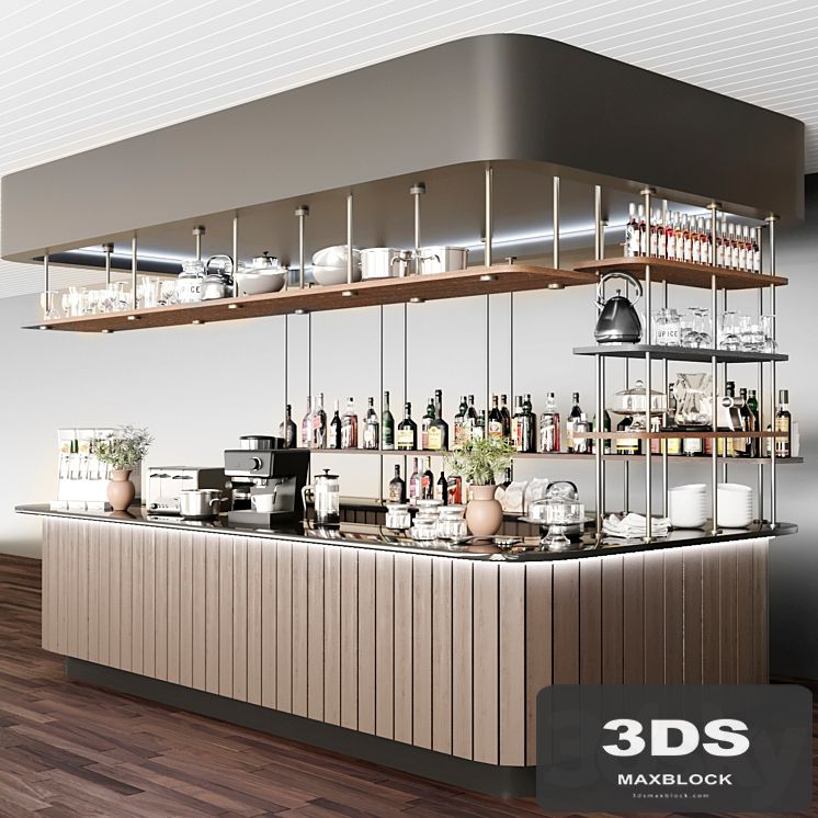 Design project of a cafe in a modern style 2. Alcohol