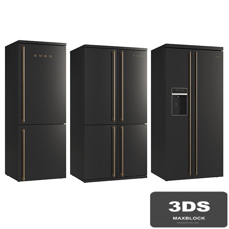 Smeg Coloniale Refrigerators black