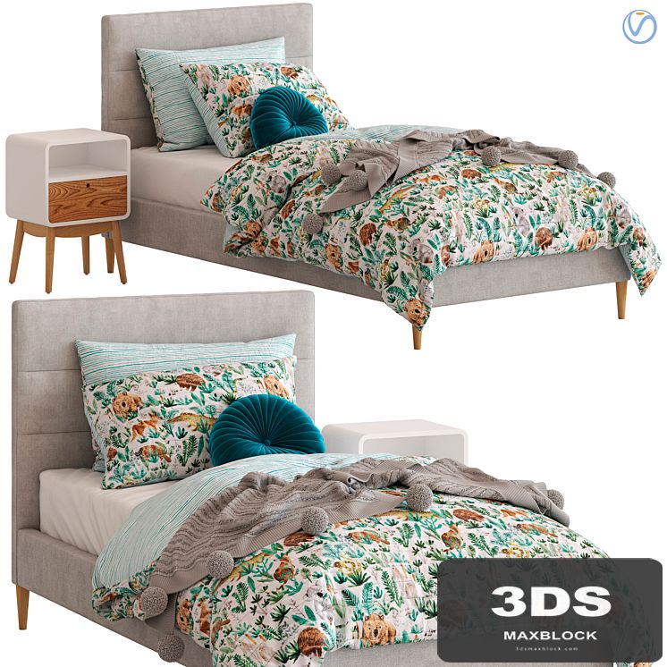 Adairs Kids Darcy Bed and Jax Side Table