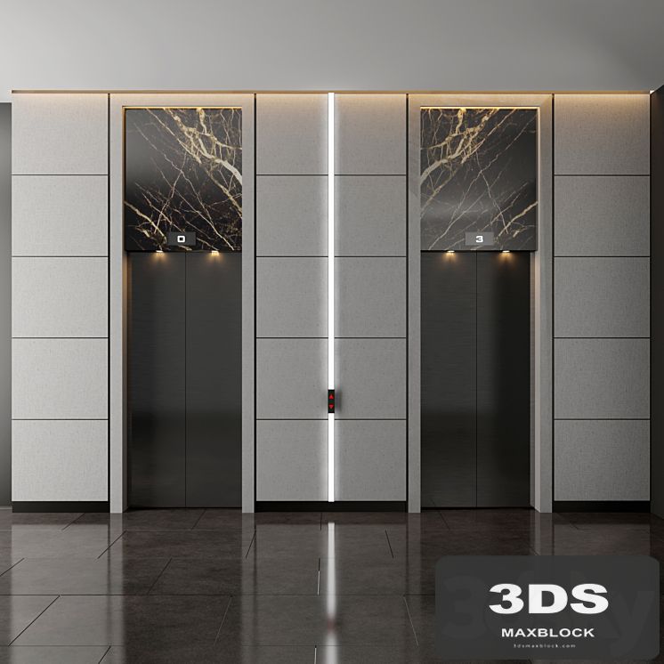 Modern elevator wall