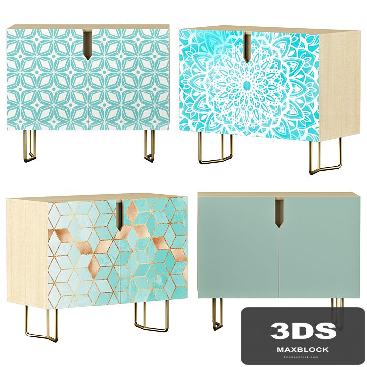Nightstand set 02 | Blue art | Society6