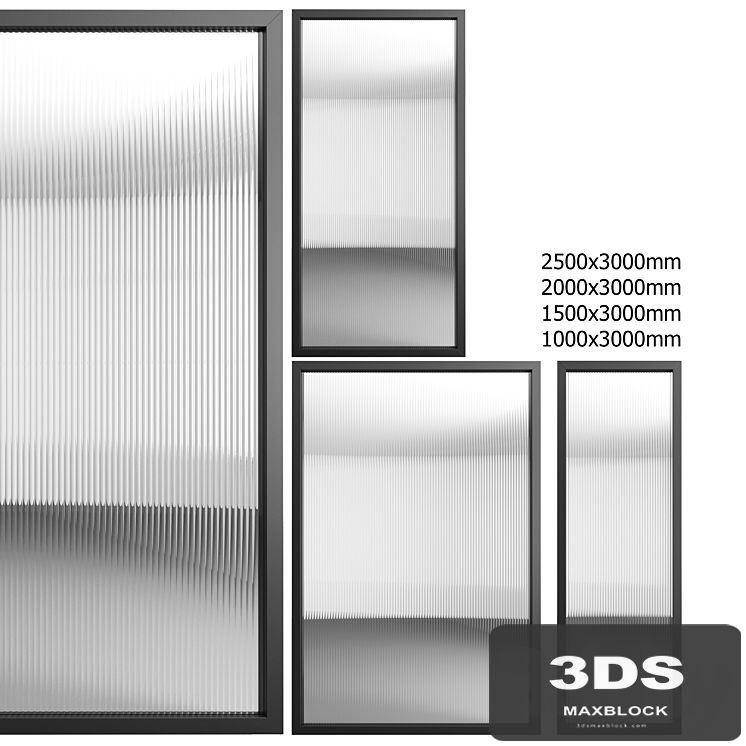 Partition with embossed glass No. 1