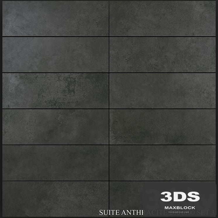 Yurtbay Seramik Suite Anthracite 200x600 Set 3