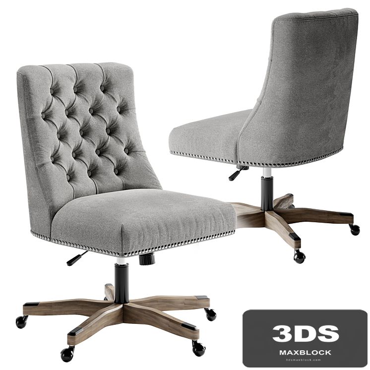 Linon Home Décor Honor Light Gray Office Chair, Gray