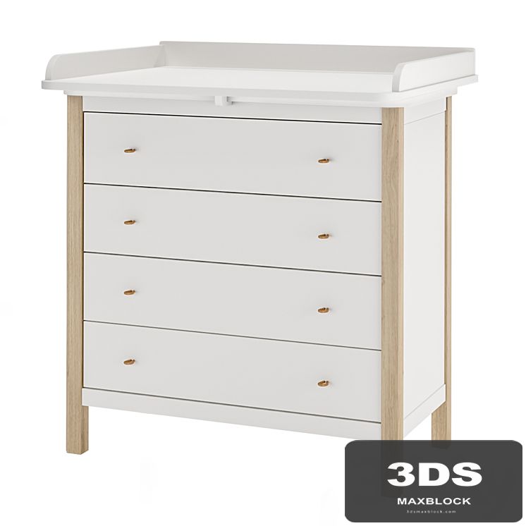 OLIVER FURNITURE Wood nursery dresser