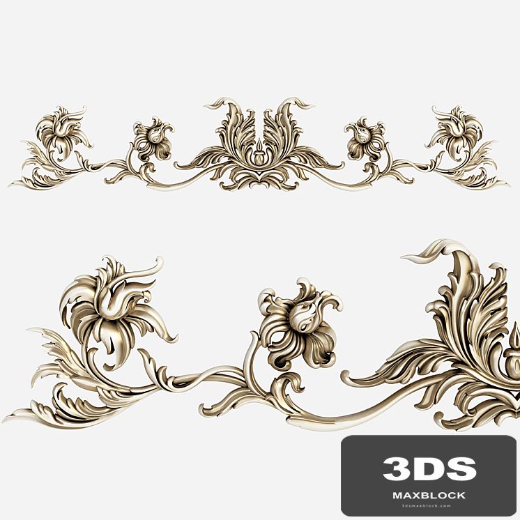 Cartouche. Stucco decorative element