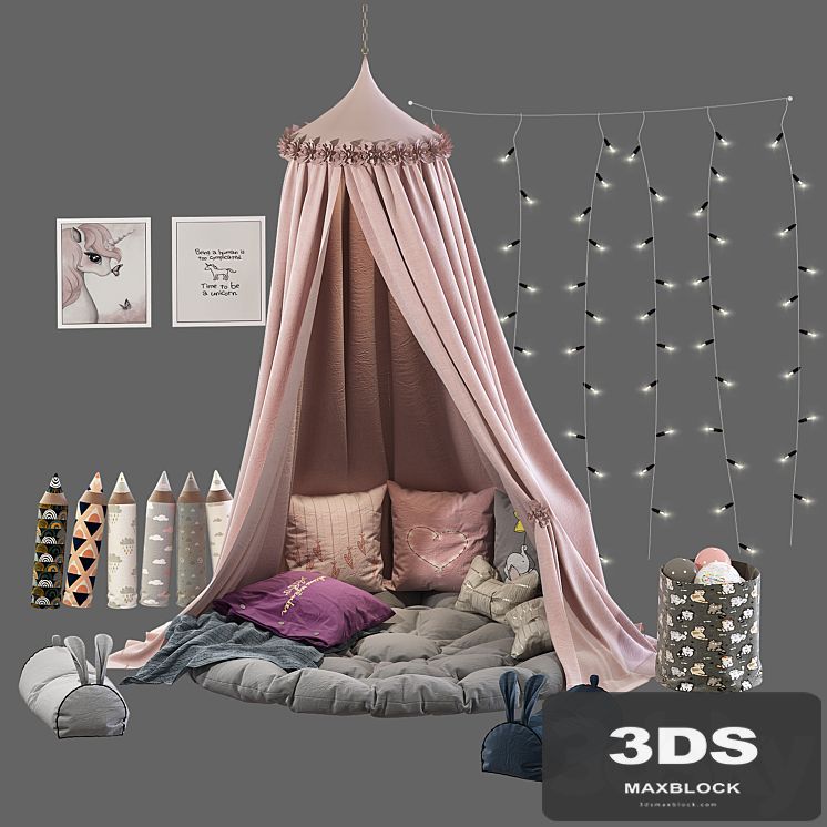 Children's canopy with decor