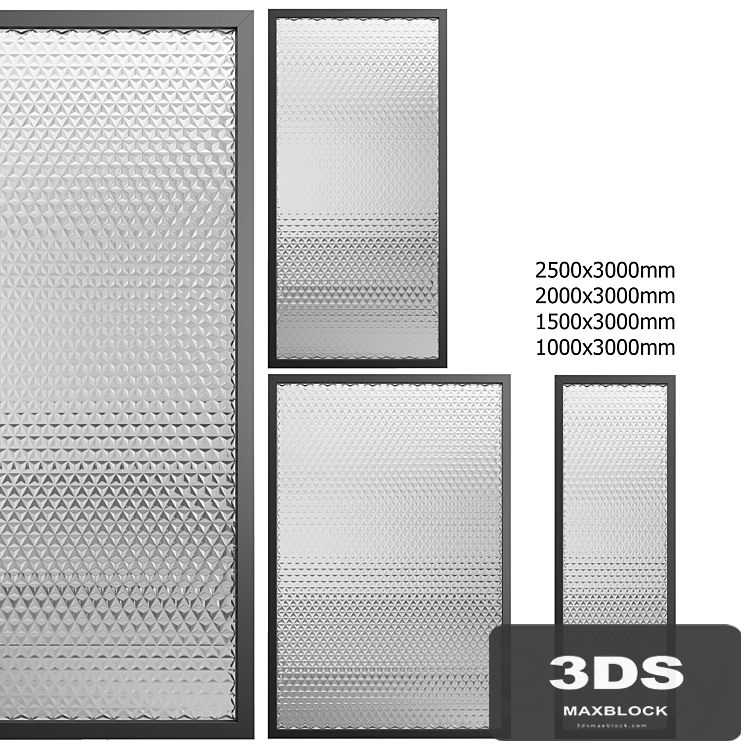 Partition with embossed glass No. 4