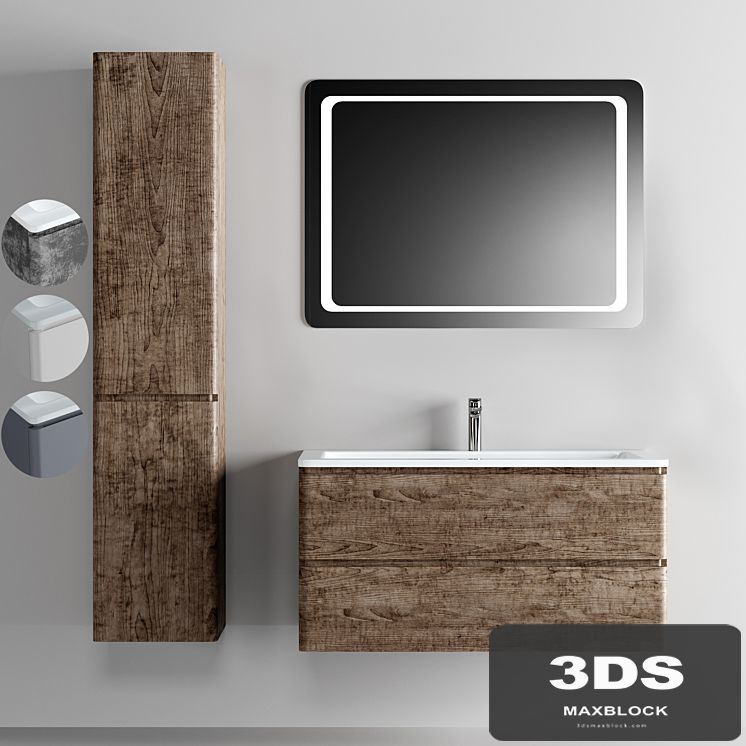 Watercolorodos stand with sink