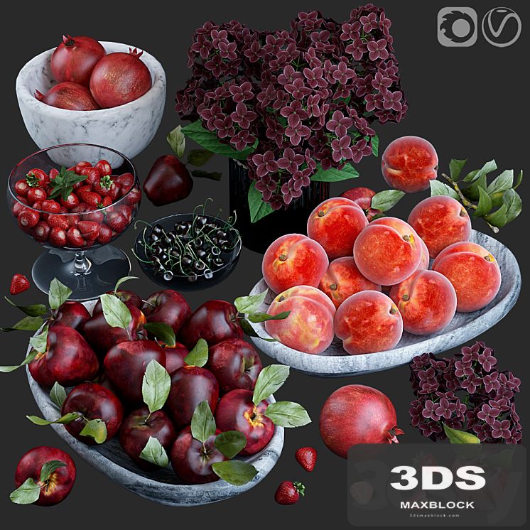 Fruits. Red