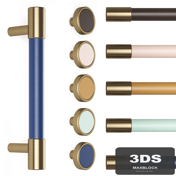 Set of furniture handles