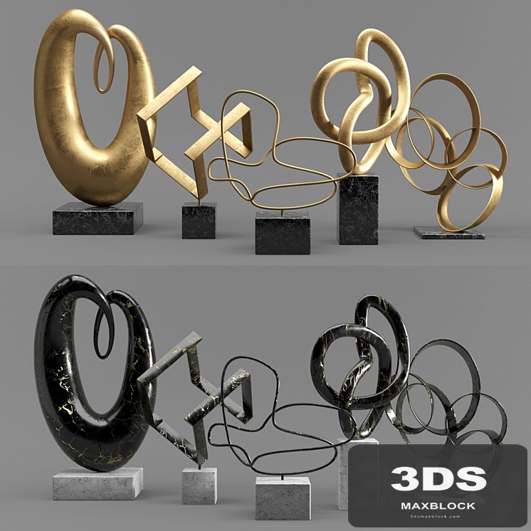 Decorative Set Vol.01: Abstract Sculptures
