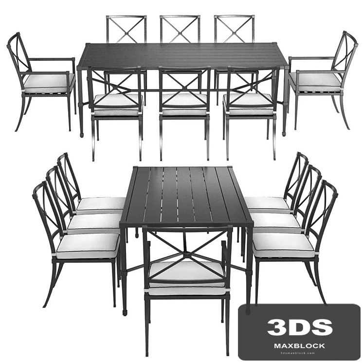 Restoration Hardware Trousdale table and chairs