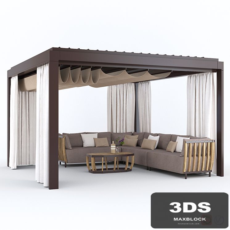 Garden Arbor with sofa Eivissa Ethimo
