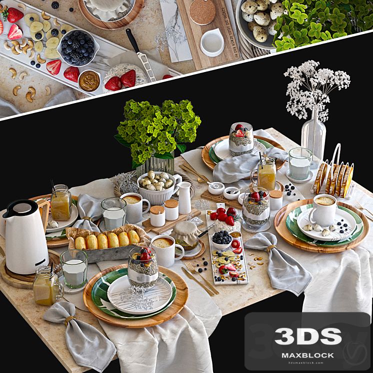 Table setting 37. Breakfast - 4. V-ray