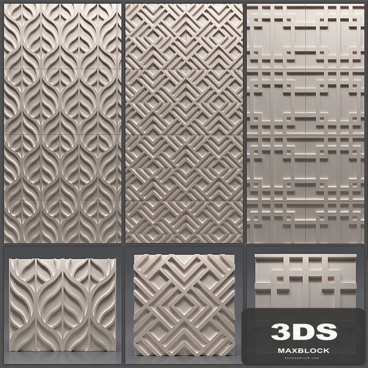 Gypsum 3D panel