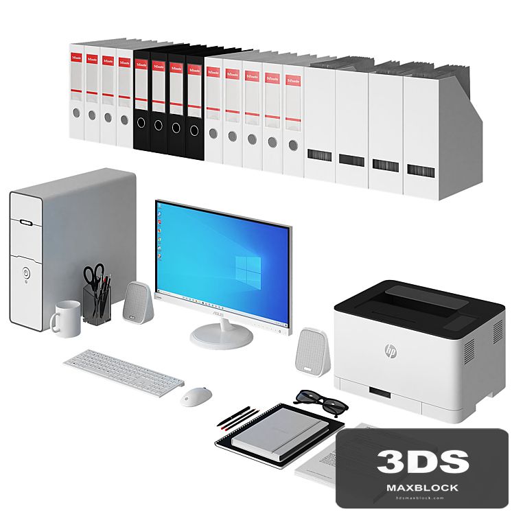Office white pc set