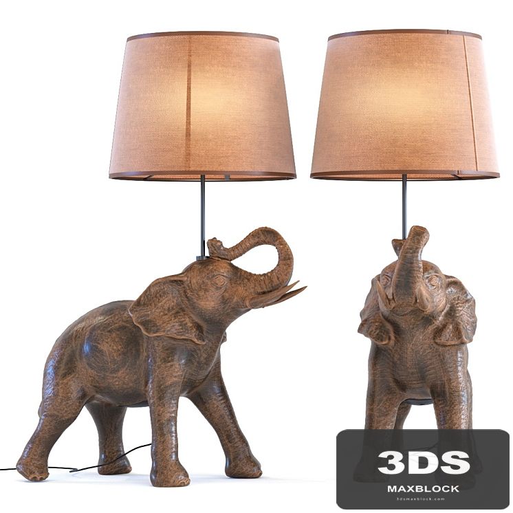 TABLE LAMP ELEPHANT SAFARI KARE DESIGN