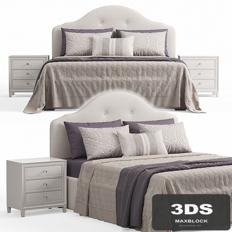Kaussner Upholstered Bed with Encore Headboard