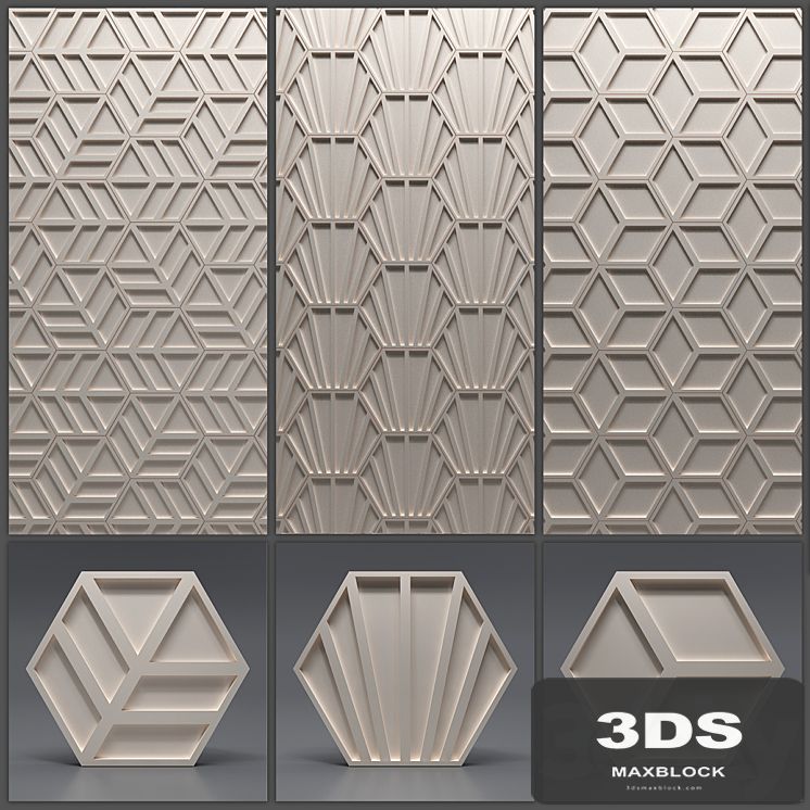 Gypsum 3D panel