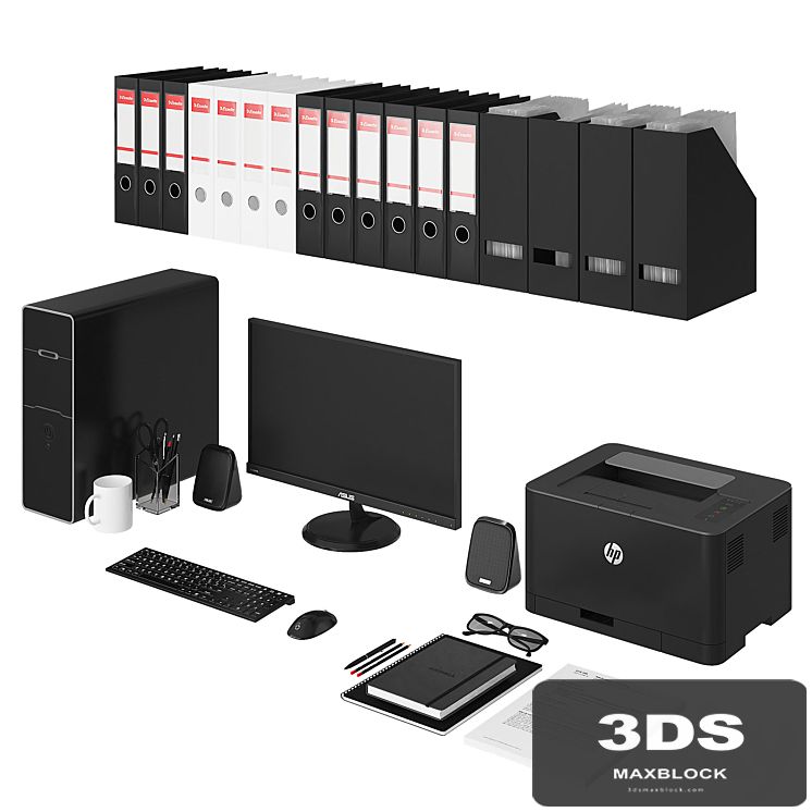 Office black pc set