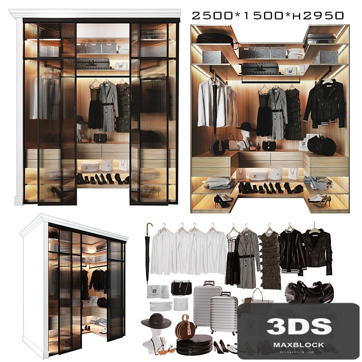 Wardrobe unit in the bedroom