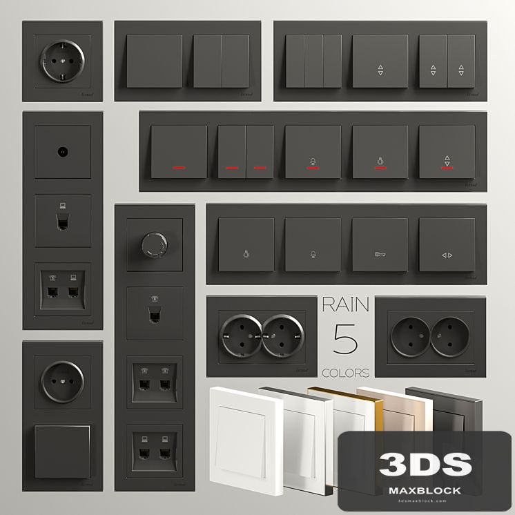 Sockets and switches Lezard Rain