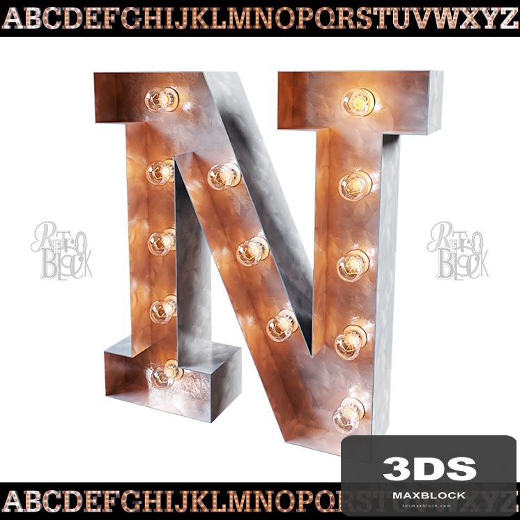 Alphabet (EN) RETROBLOCK