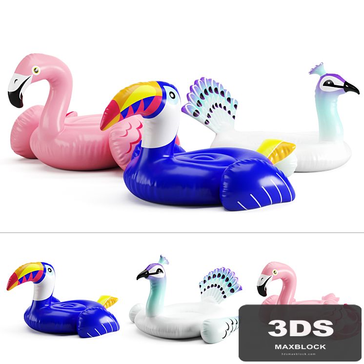 Inflatable swimming circles-birds