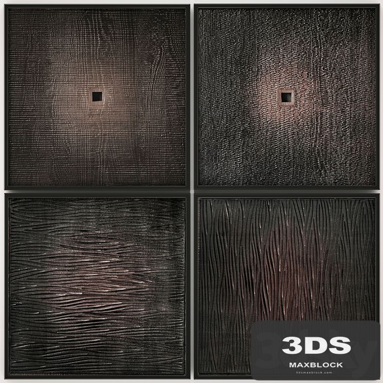 Collection of black dark paintings frame, wall decor, decoration, eco design, natural materials, wooden. Set of 14