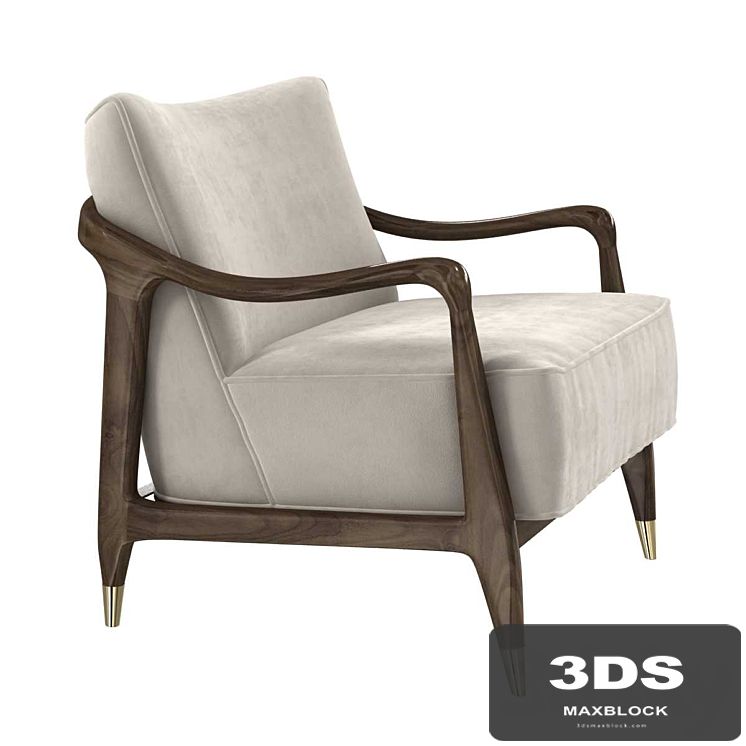 Midcentury Sculptural Gio Ponti Style Walnut Lounge Chairs 1950s