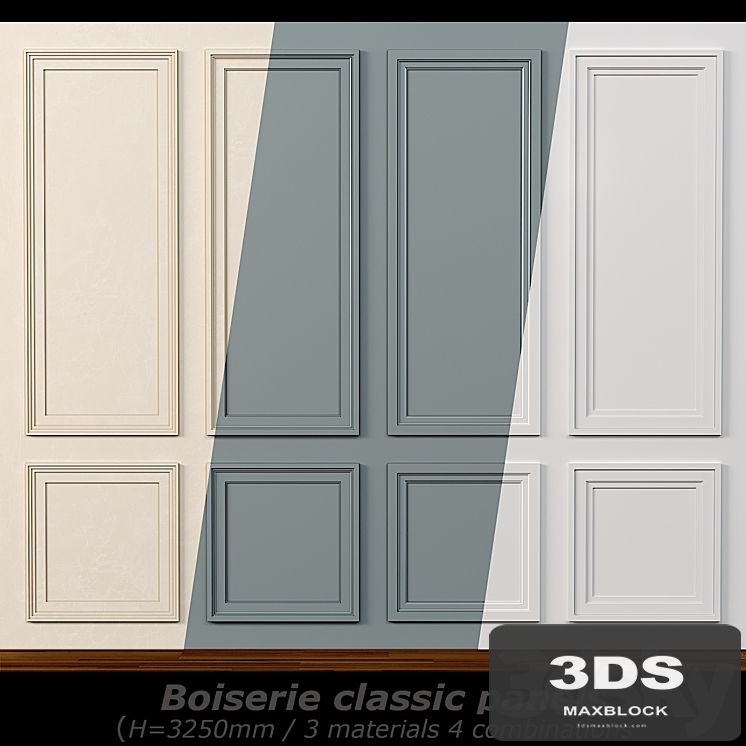 Wall molding 14. Boiserie classic panels