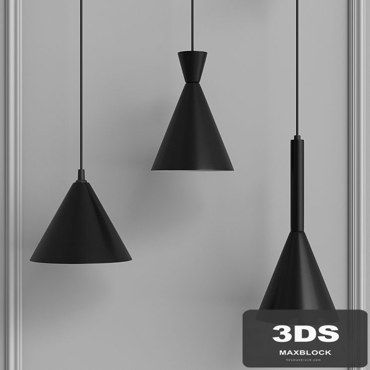 Set of pendant lamps of the Crown series by NB Light