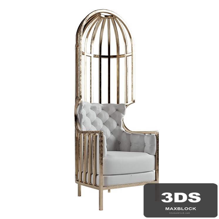 Elegant cage chair Eichholtz Bora Metropolis Porter