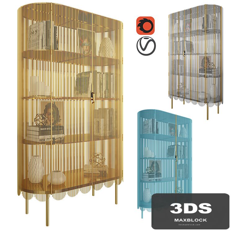 Cabinet Strings Gold / Blue / Silver Gold by Scarlet Splendour