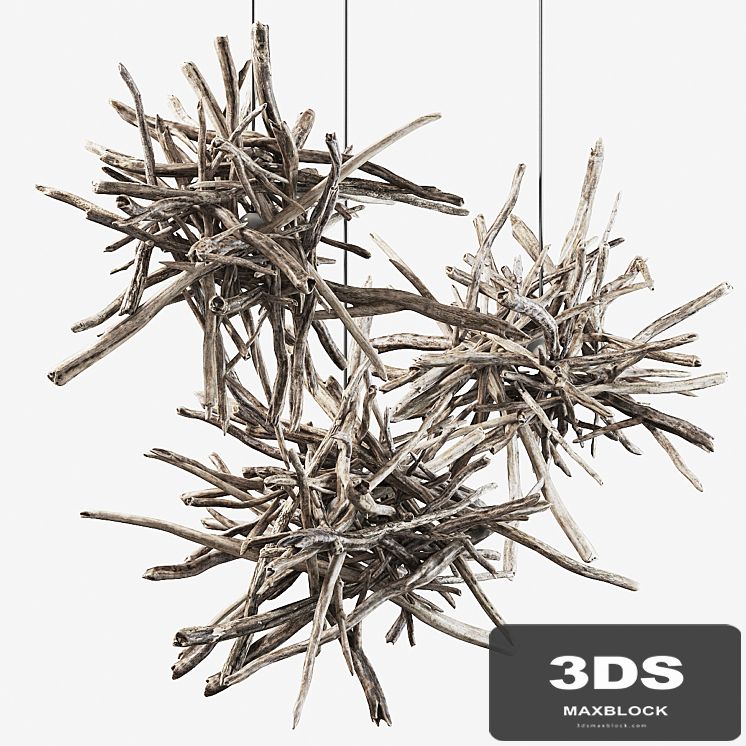 Branch decor lamp n1 / Lamps from branches
